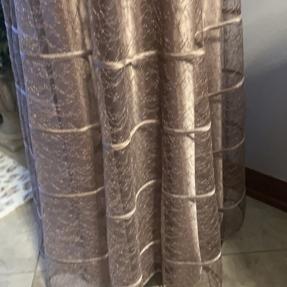 JS COLLECTION FORMAL / wedding LACE / SATIN OVERLAY LONG TANK DRESS  sz 10 TAUPE - Picture 5 of 16